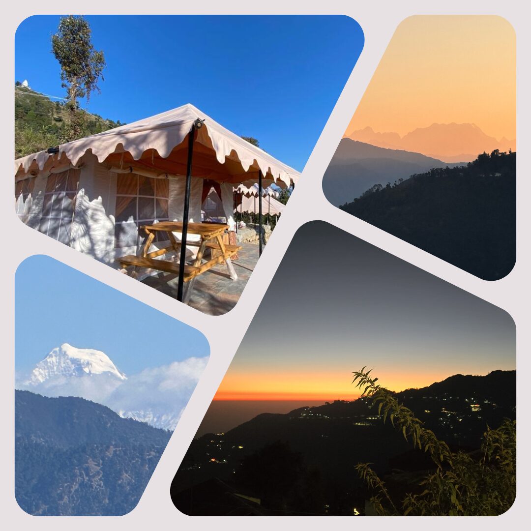 Discover Ananta Prana, the most luxurious glamping resort nestled in the serene Himalayan foothills. Just 3 km from Mussoorie Mall Road and close to Dehradun, our eco-luxury retreat offers breathtaking mountain views, Swiss tents, organic dining, and unforgettable adventure activities. Perfect for couples, families, solo travelers, and pet owners, Ananta Prana blends five-star comfort with raw nature. Enjoy bonfire nights, guided treks, sunrise views of Kedarnath & Gangotri peaks, and more. Whether it’s a romantic escape, family vacation, or a peaceful digital detox, Ananta Prana is your ideal mountain getaway. Why Choose Us? • Luxury Glamping & Camping in Mussoorie • Couple-Friendly & Pet-Friendly Stays • Farm-to-Table Dining • Adventure Activities: Trekking. • Near Kempty Falls, Lal Tibba, Camel’s Back Road • Best Price Guarantee on Direct Bookings Book now and experience the best view resort in Mussoorie & Dehradun.