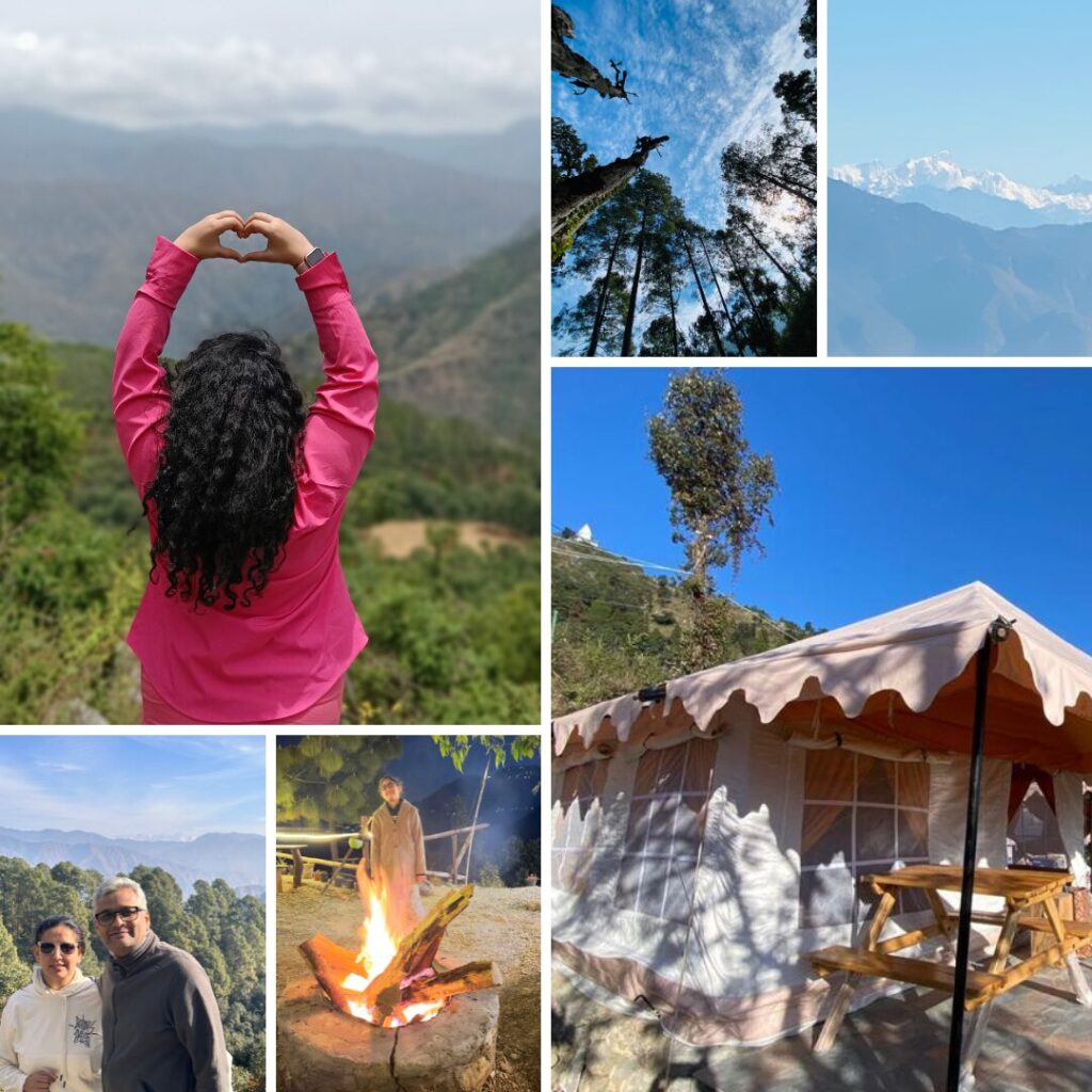 Discover Ananta Prana, the most luxurious glamping resort nestled in the serene Himalayan foothills. Just 3 km from Mussoorie Mall Road and close to Dehradun, our eco-luxury retreat offers breathtaking mountain views, Swiss tents, organic dining, and unforgettable adventure activities. Perfect for couples, families, solo travelers, and pet owners, Ananta Prana blends five-star comfort with raw nature. Enjoy bonfire nights, guided treks, sunrise views of Kedarnath & Gangotri peaks, and more. Whether it’s a romantic escape, family vacation, or a peaceful digital detox, Ananta Prana is your ideal mountain getaway. Why Choose Us? • Luxury Glamping & Camping in Mussoorie • Couple-Friendly & Pet-Friendly Stays • Farm-to-Table Dining • Adventure Activities: Trekking. • Near Kempty Falls, Lal Tibba, Camel’s Back Road • Best Price Guarantee on Direct Bookings Book now and experience the best view resort in Mussoorie & Dehradun.