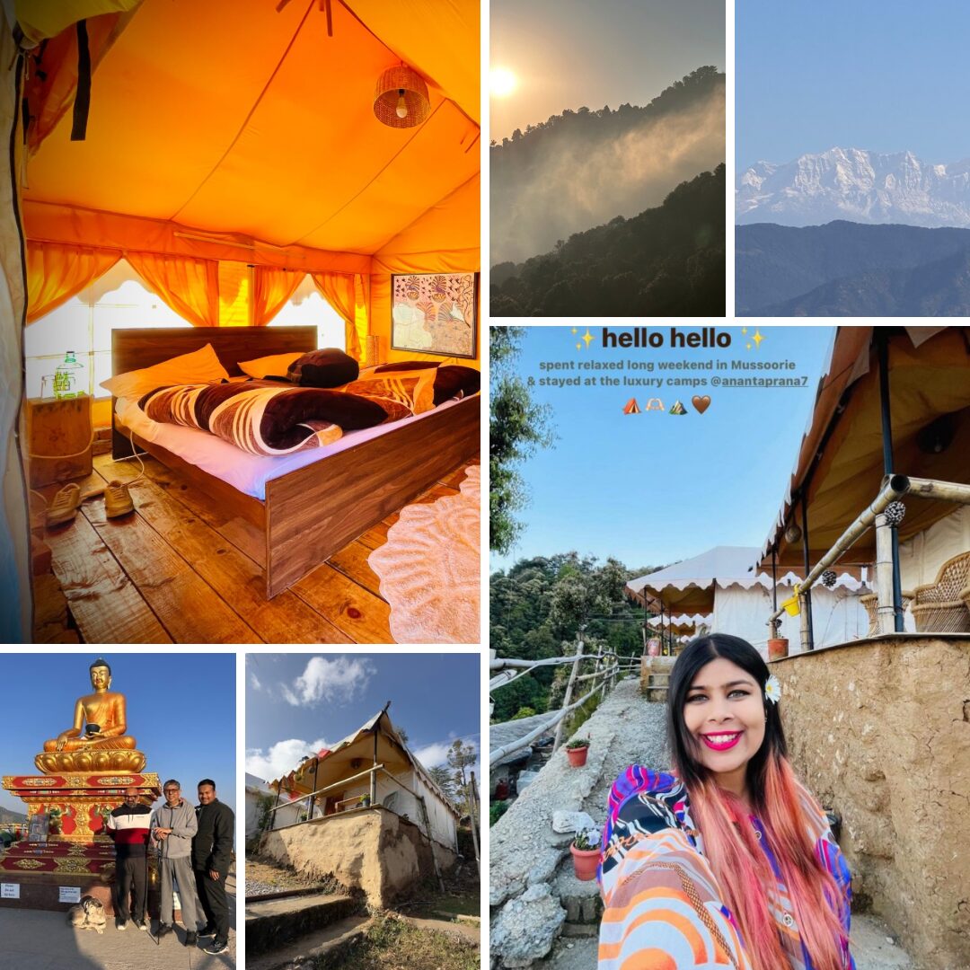 Discover Ananta Prana, the most luxurious glamping resort nestled in the serene Himalayan foothills. Just 3 km from Mussoorie Mall Road and close to Dehradun, our eco-luxury retreat offers breathtaking mountain views, Swiss tents, organic dining, and unforgettable adventure activities. Perfect for couples, families, solo travelers, and pet owners, Ananta Prana blends five-star comfort with raw nature. Enjoy bonfire nights, guided treks, sunrise views of Kedarnath & Gangotri peaks, and more. Whether it’s a romantic escape, family vacation, or a peaceful digital detox, Ananta Prana is your ideal mountain getaway. Why Choose Us? • Luxury Glamping & Camping in Mussoorie • Couple-Friendly & Pet-Friendly Stays • Farm-to-Table Dining • Adventure Activities: Trekking. • Near Kempty Falls, Lal Tibba, Camel’s Back Road • Best Price Guarantee on Direct Bookings Book now and experience the best view resort in Mussoorie & Dehradun.