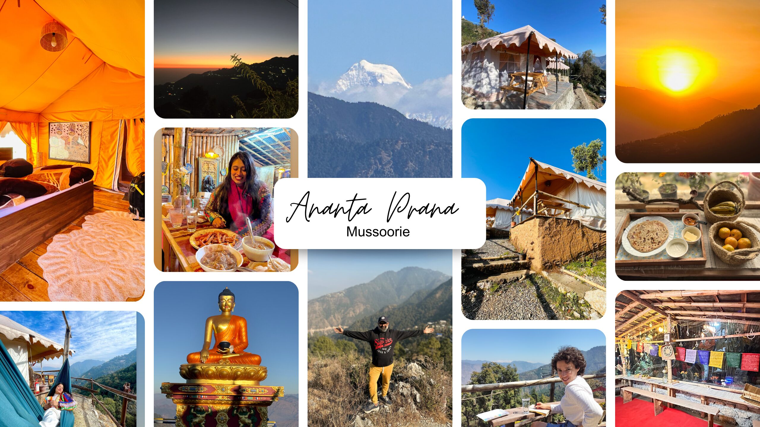 Discover Ananta Prana, the most luxurious glamping resort nestled in the serene Himalayan foothills. Just 3 km from Mussoorie Mall Road and close to Dehradun, our eco-luxury retreat offers breathtaking mountain views, Swiss tents, organic dining, and unforgettable adventure activities. Perfect for couples, families, solo travelers, and pet owners, Ananta Prana blends five-star comfort with raw nature. Enjoy bonfire nights, guided treks, sunrise views of Kedarnath & Gangotri peaks, and more. Whether it’s a romantic escape, family vacation, or a peaceful digital detox, Ananta Prana is your ideal mountain getaway. Why Choose Us? • Luxury Glamping & Camping in Mussoorie • Couple-Friendly & Pet-Friendly Stays • Farm-to-Table Dining • Adventure Activities: Trekking. • Near Kempty Falls, Lal Tibba, Camel’s Back Road • Best Price Guarantee on Direct Bookings Book now and experience the best view resort in Mussoorie & Dehradun.